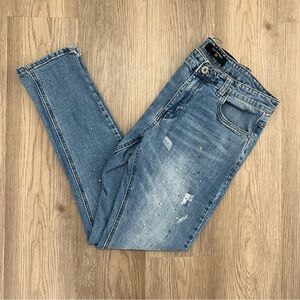 Serenede Distressed Paint Splatter Jeans Size 34